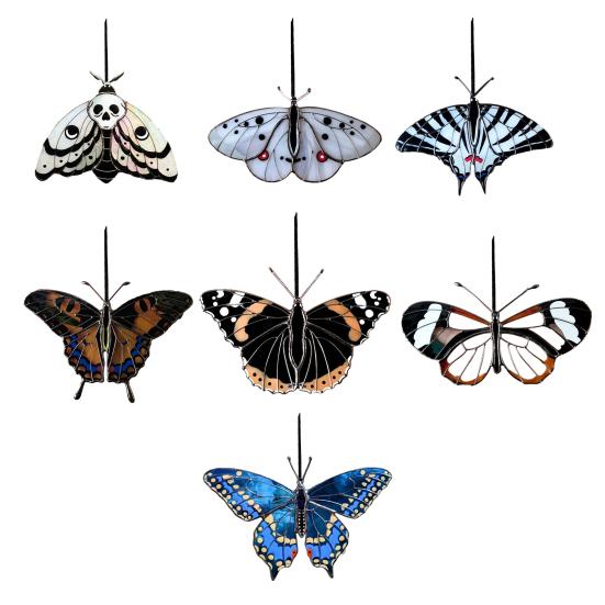 Подвеска-ловец солнца 'Бабочка' с шнурком, легко подвешивается, для помещения и улицы, украшение 'бабочка'