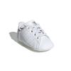 Adidas Stan Smith Crib White Переливающиеся детские кроссовки Cloud-White Silver-Metalic FY7892