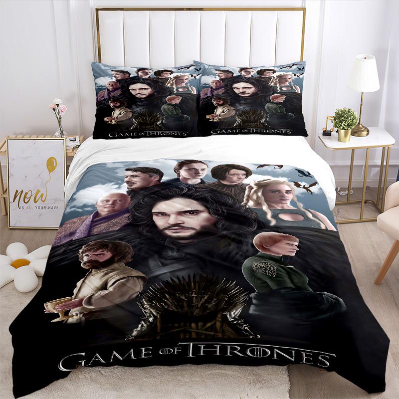 Game Thrones Characters Print 3Pcs Bedding Setduvet Cover With 2 Bedropillowcase Home Birthday Gift