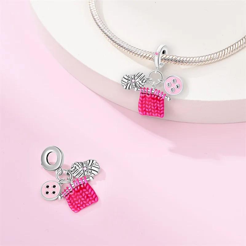 Серия «Креативная семейная жизнь» Швейная машина Ткачество Будильник Фен Шармы Бусины Подходят для DIY браслетов Медь