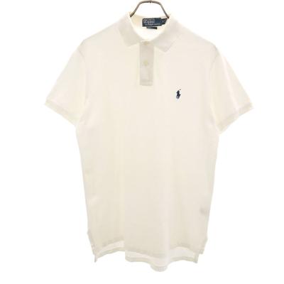 Поло от Ralph Lauren с коротким рукавом, приталенного кроя, M, белое, мужское, б/у