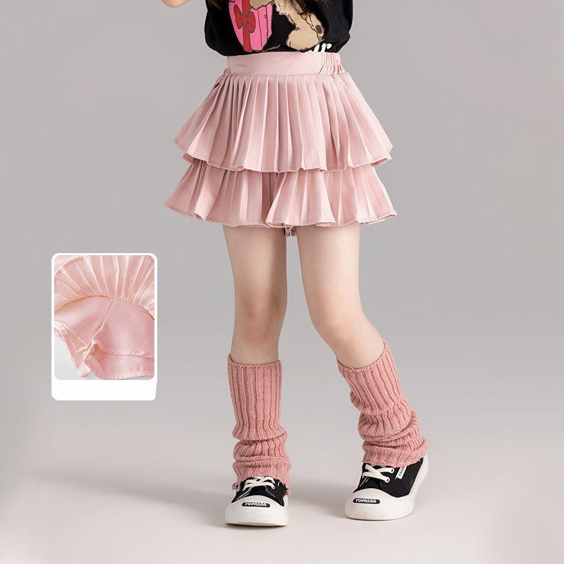 Юбка-торт для девочек, летняя короткая юбка, детская полуюбка, женская плиссированная пышная юбка Treasure, летняя полуюбка принцессы