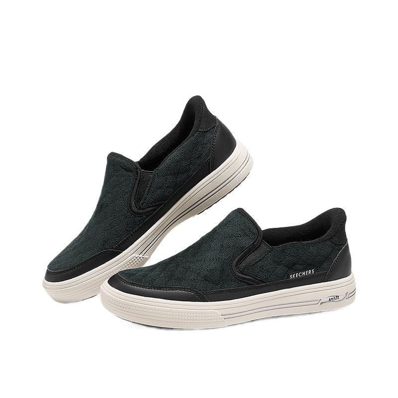 Skechers Уличные слипоны с круглым носком, низкие кроссовки для ходьбы с эффектом отскока, женские кроссовки 190218-BLK