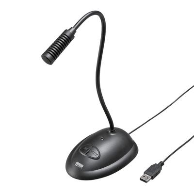 Sanwa Supply USB-подставка Гибкая Черная MM-MCUSB25N Микрофон, Тип, Шарнир, Однонаправленный,