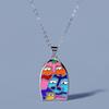 Creative and Exquisite Color Expression Face Pendant Color Enamel Necklace 925 Silver Ladies Jewelry Sweater Chain