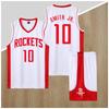 Basketball Jersey Set Rockets Team Quick Dry Sportswear Men