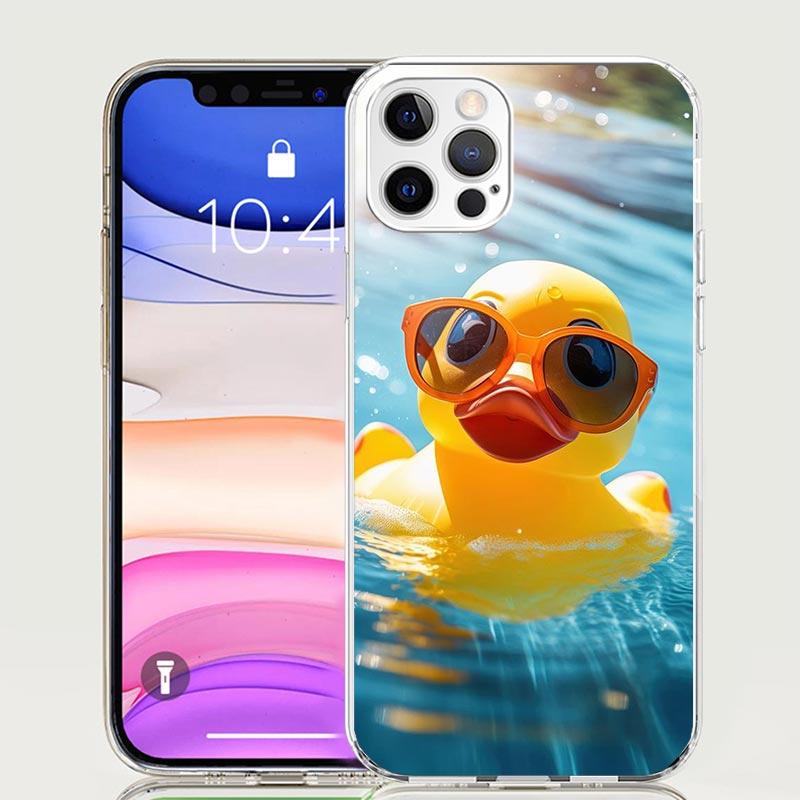 Rubber Ducks Swimming Pool Phone Case For iPhone 17 Air 16 15 Plus 11 14 Pro Max 13 Mini 12 7 8 + SE Pattern Art Customized Cove