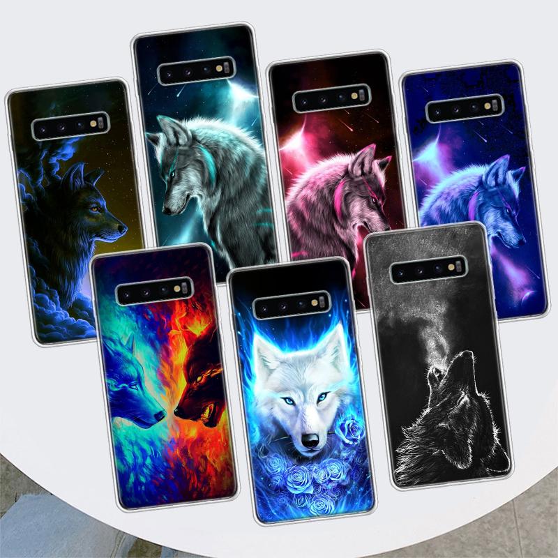 Звездный Животный Волк Ледяной Чехол для Телефона Samsung Galaxy M21 M12 M31S M32 M51 M52 Note 20 Ulte 10 Plus 9 8 J4 J6 + J8 M11 F52 F62