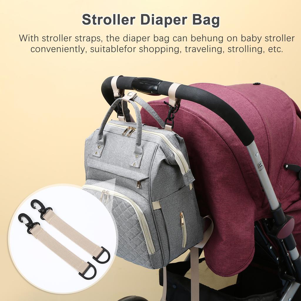Портативная сумка для подгузников, рюкзак большой вместимости, водонепроницаемая дорожная сумка для кормления ребенка, сумка для мамы с USB-портом для зарядки, ремни для коляски, термокарманы