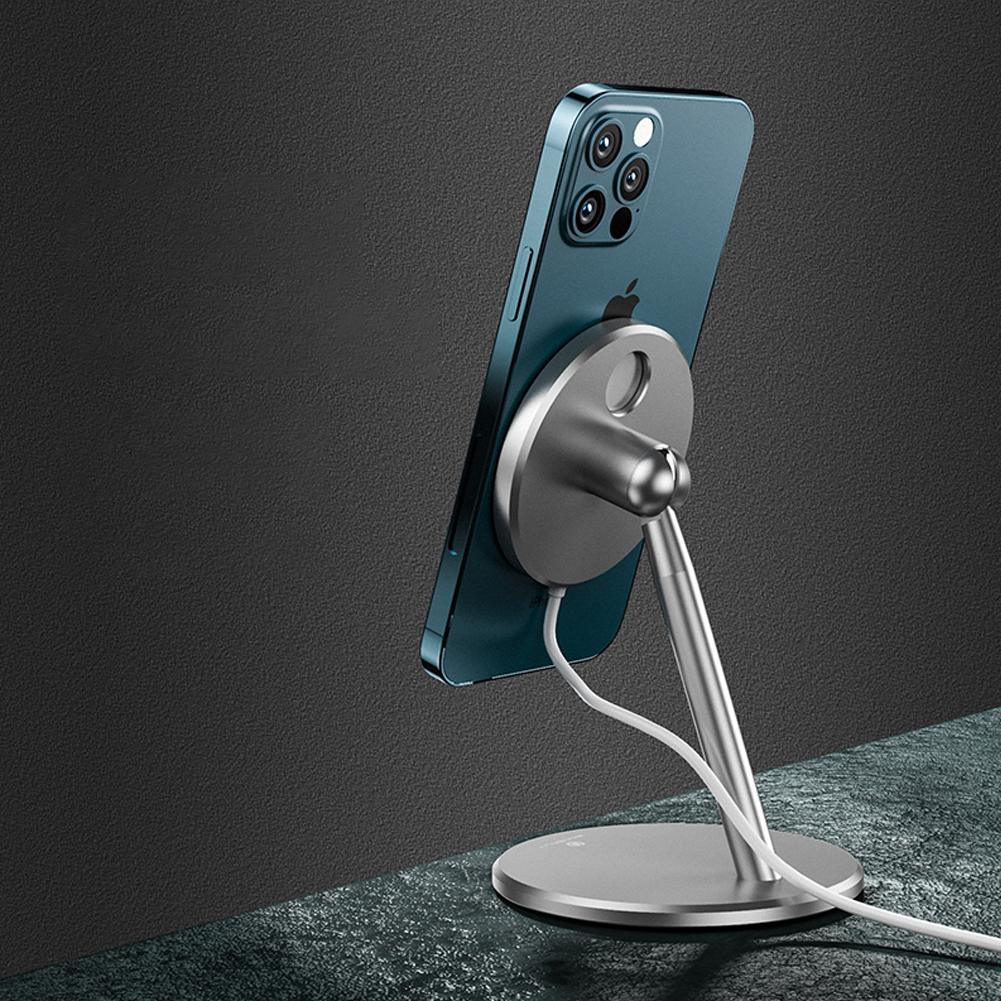 Phone Charger Holder Aluminium Alloy Bracket For Iphone12magsafe Magnetic Wireless Fast Charging Stand