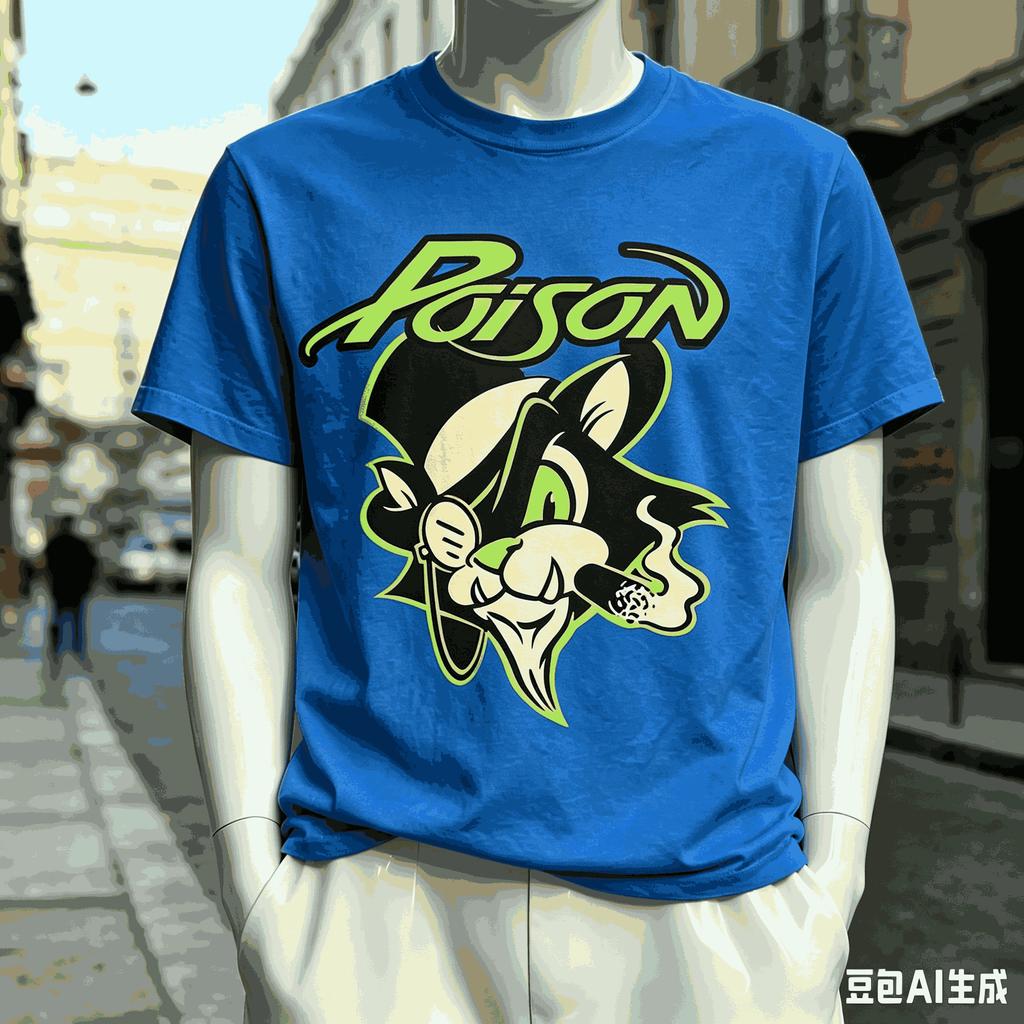 Футболка Poison Band Мировой Тур Унисекс Мода Винтаж Хип-Хоп Уличная Одежда Мужские Футболки Оверсайз Унисекс Харадзюку Хип-Хоп Мягкая