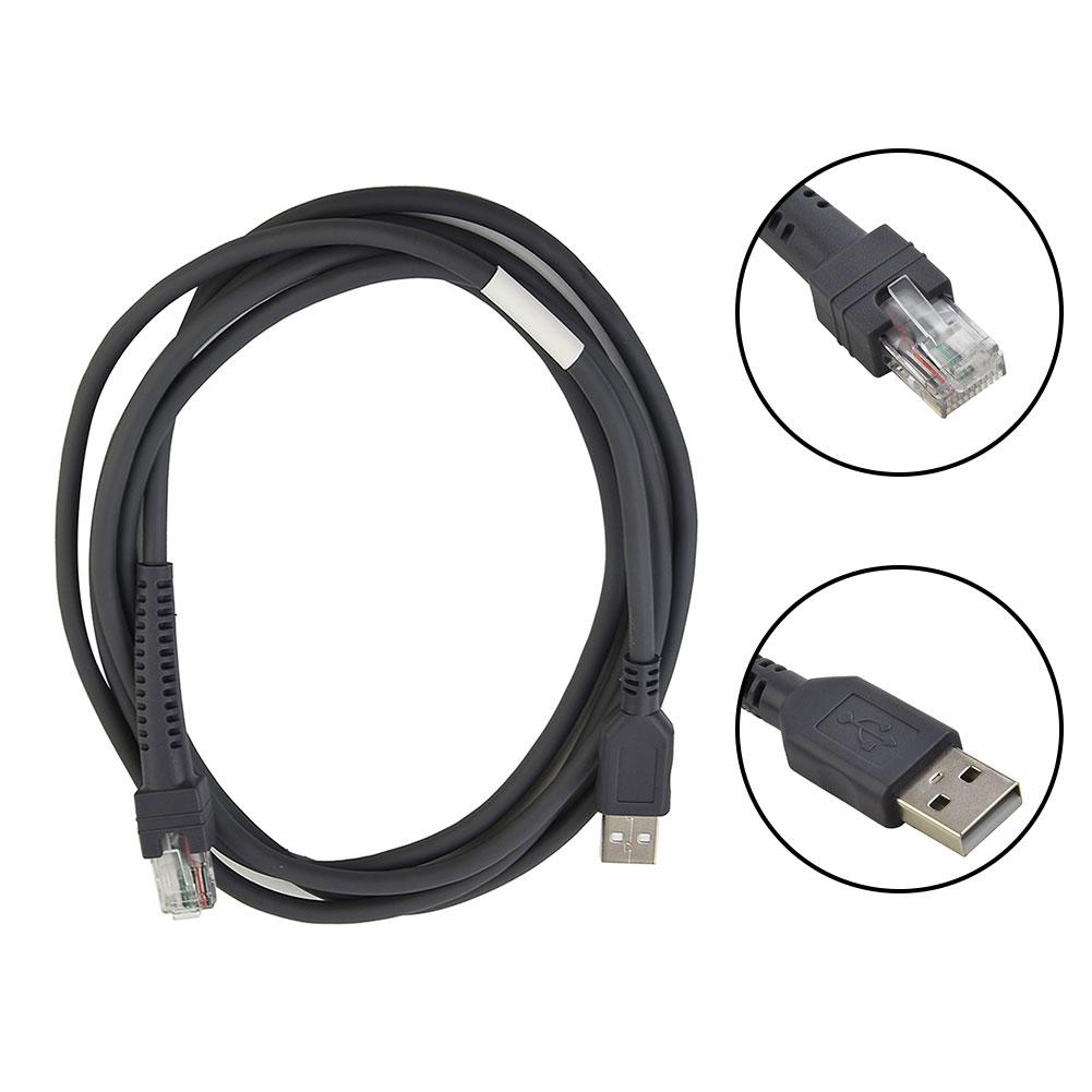 USB-кабель 2 м для сканера штрих-кодов Symbol LS1203 L 208 LS4208 AP DS9208 Подходит для использования с моделями Metrologic