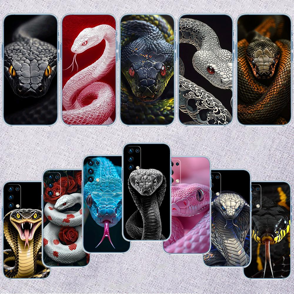 BH15 Cobra Snake Transparent Phone Case for Motorola Moto G40 G04 G05 One Ace Action Fusion + Plus Hyper Macro Vision Zoom