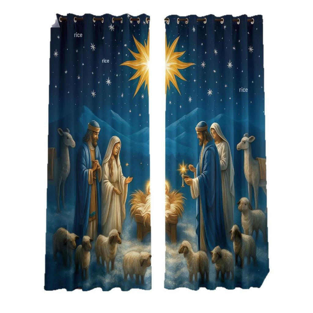 Рождественские и Благодарственные Утолщенные Цифровые Печатные Блэкаут Шторы - Настраиваемое Изображение