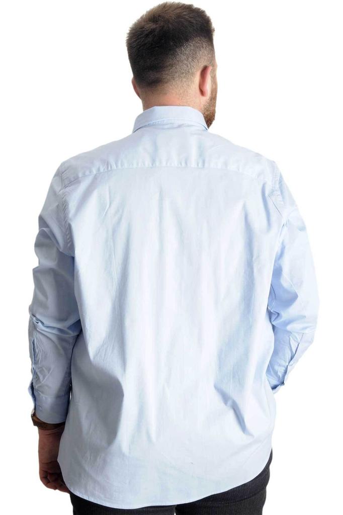 Men's Plus Size Plus Size Shirt Mode Xl Plus Size Men's Classic Pocket Shirt Lycra 20350 Blue