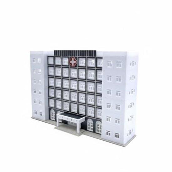 N gauge assembly kit diorama model building railway station hospital facility architecture realistic sculpture hobby suitable collection