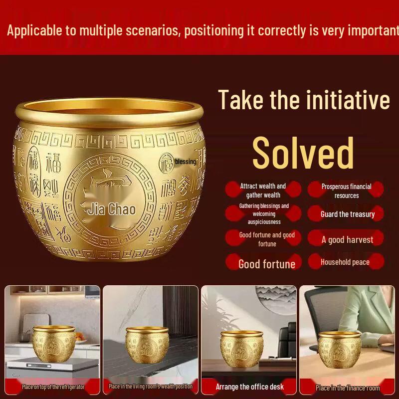 Brass Fortune & Blessing Jar