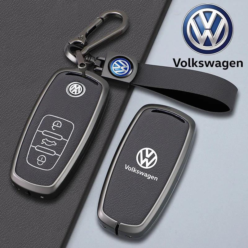 2026 Горячий Для VW VOLKSWAGEN Сплав Цинка Кожаный Чехол-Держатель Для Ключа Автомобиля Оболочка Брелок Для VW Tiguan Touran Caddy Beetle Jetta Eos Go