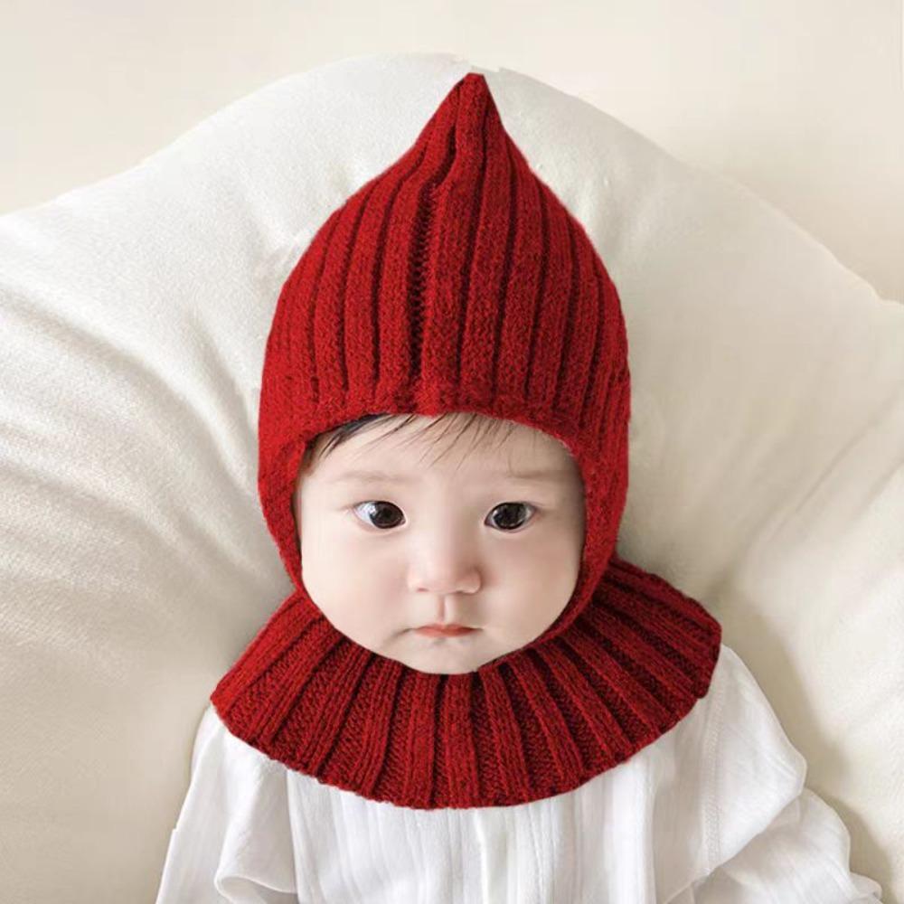 Cold-Proof Neck Warm Baby Beanies Windproof Collar Balaclavas Pullover Cap Scarf Integrated Warm Scarf Cap Baby Protection