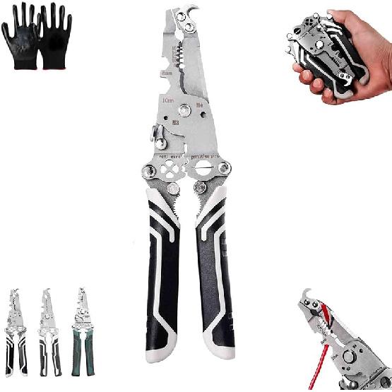 Kouglh 18 в 1 Складной инструмент для зачистки проводов, 2025 Новое обновление Многофункциональный складной инструмент для зачистки проводов - профессиональный инструмент электрика, Электрический инструмент для зачистки кабеля