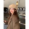 Hat Female Bow Niche Crowd Beret Temperament Show Face Small Painter Hat Tide