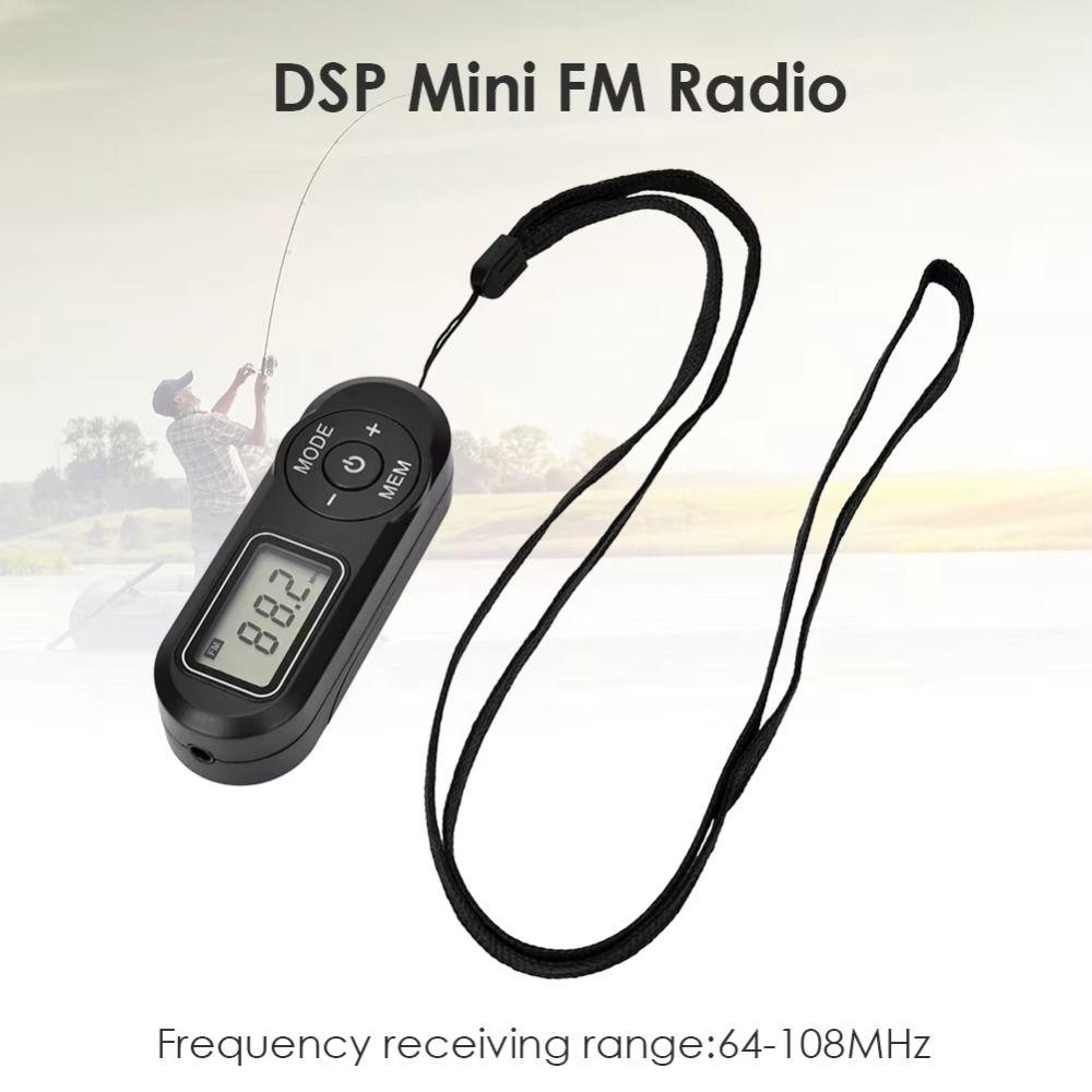 LCD Display Digital Display FM Receiver Mini Retro FM Player Practical Portable FM Radio Walking