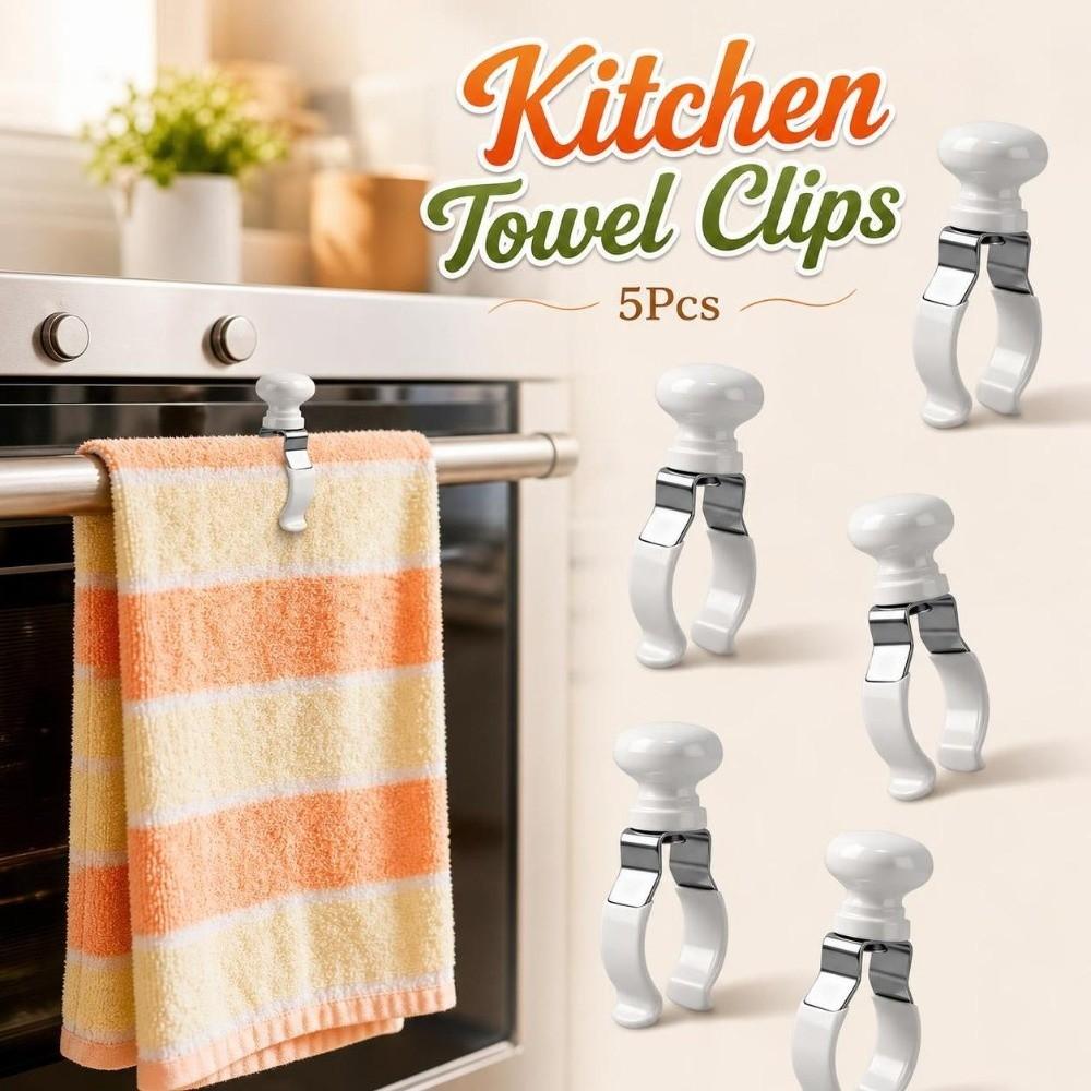 5Pcs Strong Grip Windproof Hanging Clamps Stainless Steel Laundry Clothespins Beach Towel