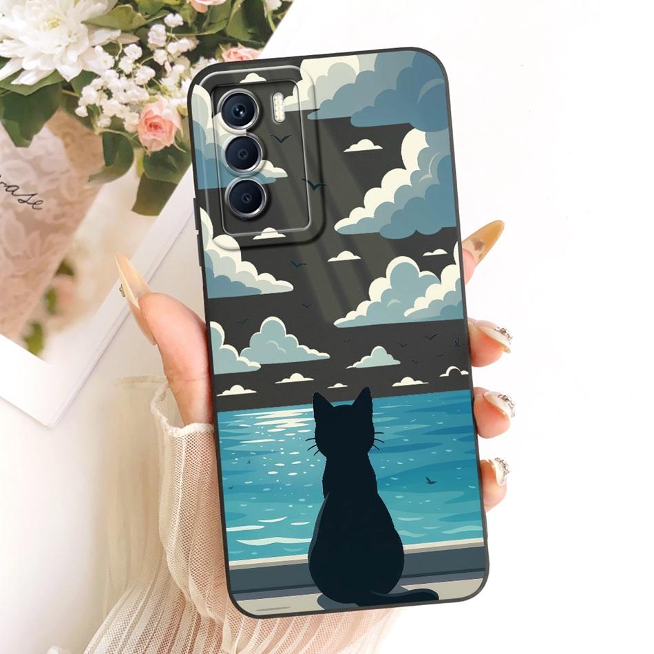 Для Infinix Zero 5G 2023 X6815C X6815D Милый Кот Цветок Мультяшный Чехол для Телефона Для Infinix Zero 5G (2023) Мягкие силиконовые бамперы