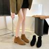 Spring and Autumn Ladies Fashion Side Zipper Half Season Boots Casual Ladies Pointed Toe Plus Size Half Boots