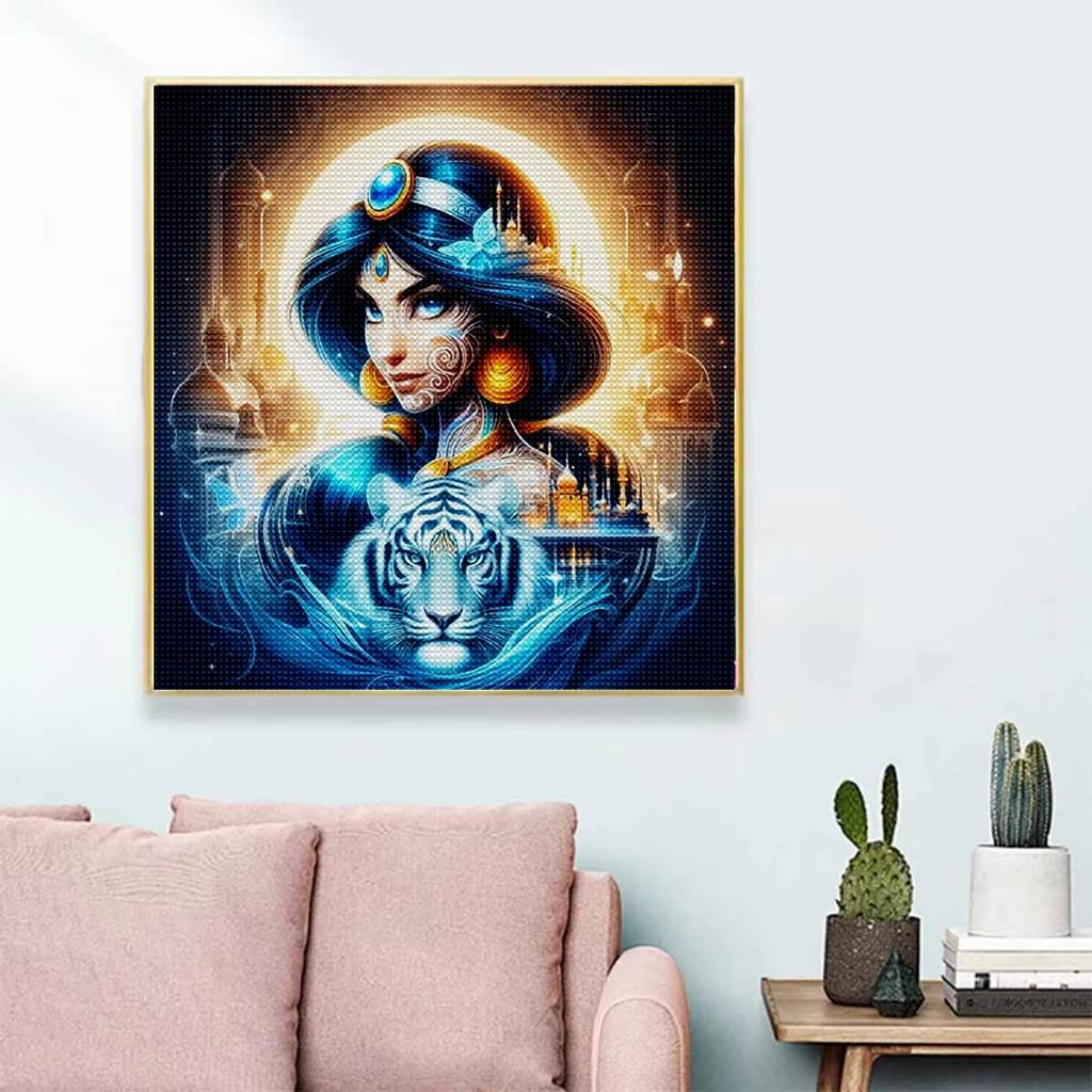 Алмазная живопись своими руками Круглые алмазы Красивая принцесса Полная алмазная мозаика Украшение для дома Живопись Набор для вышивания крестом