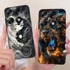 Для Moto X70 Air Pro Motorola Signature Чехол для телефона Мягкий Черный Силиконовый Чехол Бабочка Дракон Кошка Цветочная Живопись Бампер Funda