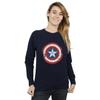 Marvel Womens/Ladies Captain America Civil War Distressed Shield Sweatshirt