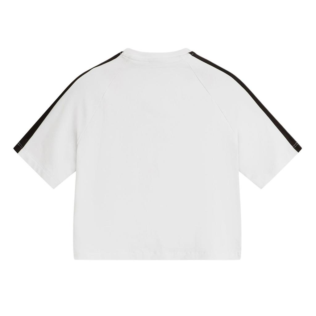 Puma T7 Color Block Slim Fit Sports Casual Crew Neck Short Sleeve T-Shirt Women Tops White 632925-02