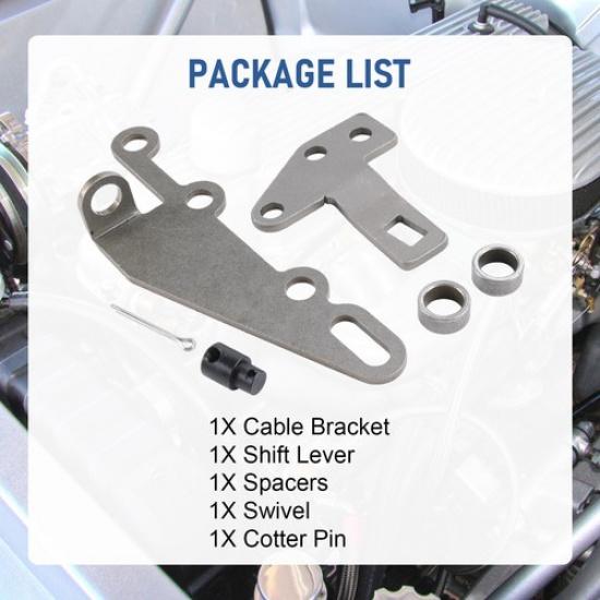 Bracket & Lever Kit Fit Turbo 400 350 250 2004R & 700-R4 4L60E AT 35498