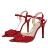 Women Sandals Summer New Fashion Fish Mouth Sandals Pumps Buckle Strap Stilettos Ladies Sexy Closed Toe Sandals High Heels Women