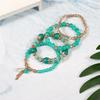 Fashionable 4Pcs Boho Multilayer Natural Stone Crystal Beaded Bracelets Fashion Women Set