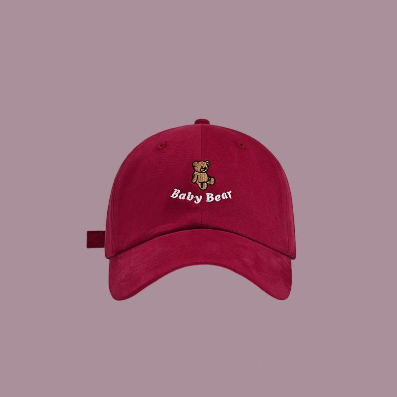 Милая мультяшная вышитая бейсболка женская новая универсальная кепка для лица мужская солнцезащитная шляпа тренд