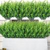 Outdoor Artificial Plants Eucalyptus Branches UV Resistant Faux Leaves Faux Shrubs Indoor Decor Garden Potted Porch Fence Decor