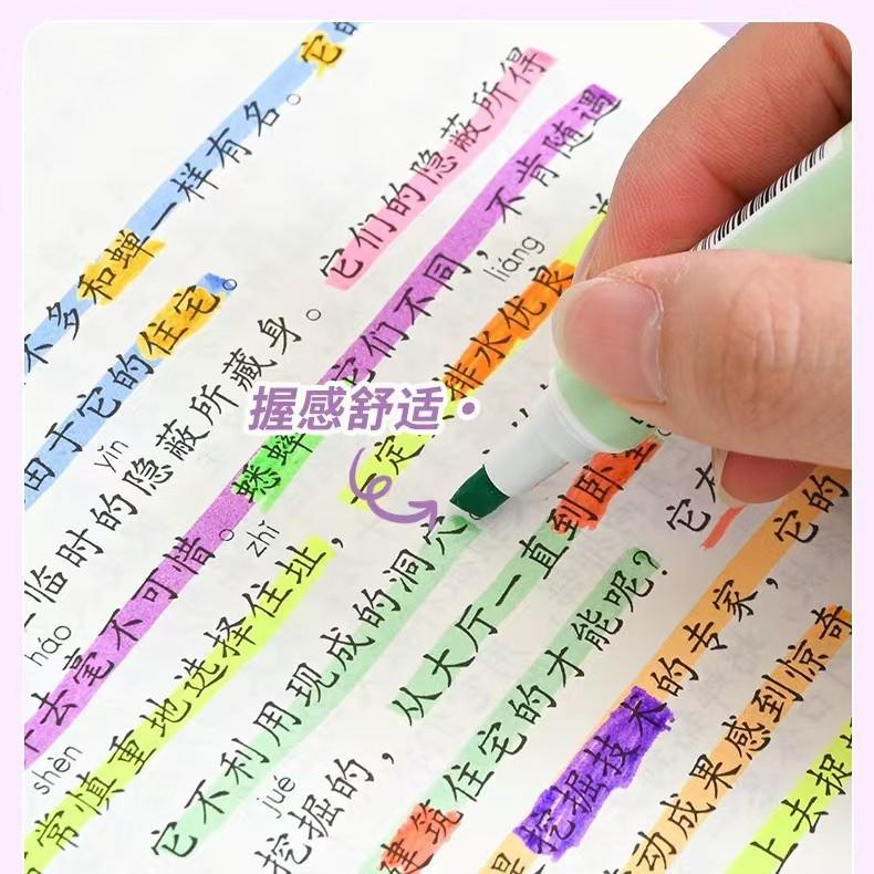 Korean Double-Ended Fluorescent Highlighting Marker Pen for Students