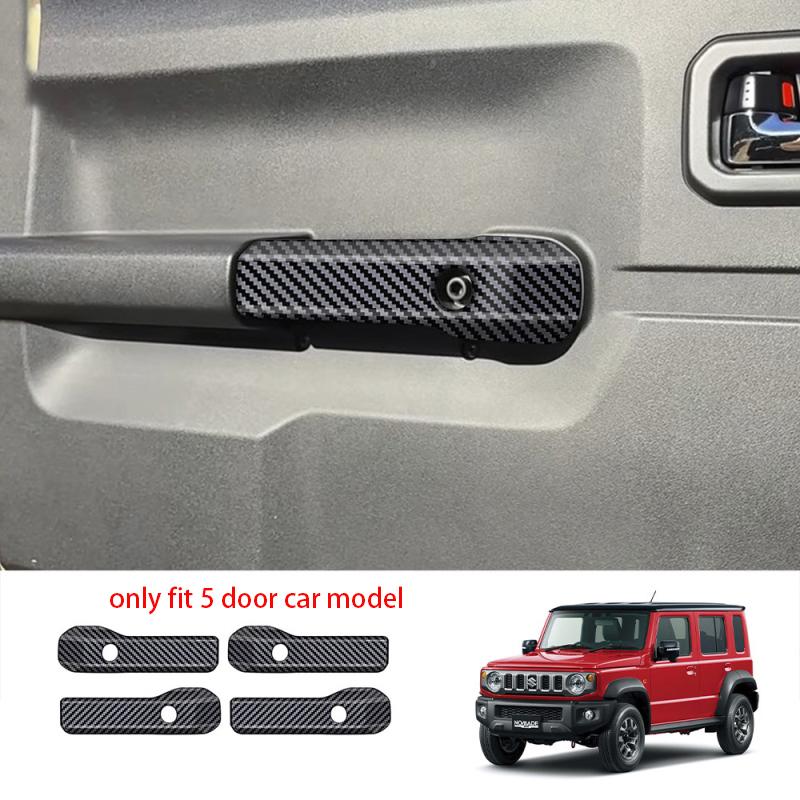 Для Suzuki Jimny Nomade -2025 ABS карбон ручка двери чаша кнопка стеклоподъемника переключатель коробки передач Ручник вентиляционное отверстие кондиционера Накладка на навигацию