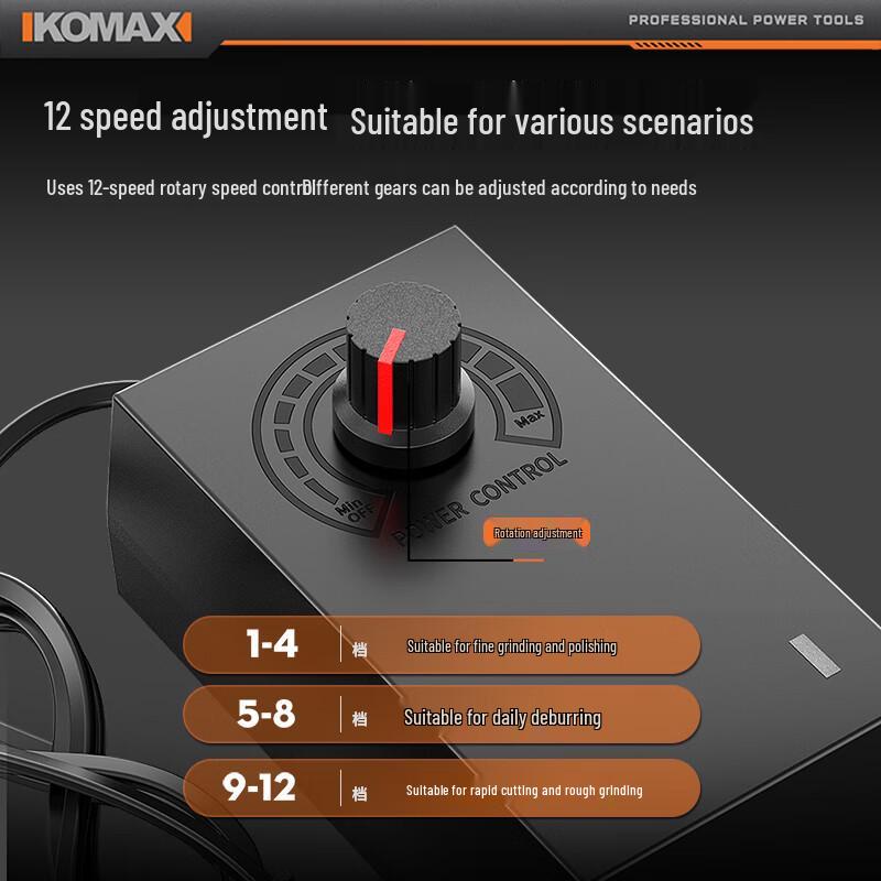 Мини-электроточило KOMAX с наждачным кругом и точилкой для ножей, вилка CN (адаптер в комплекте)