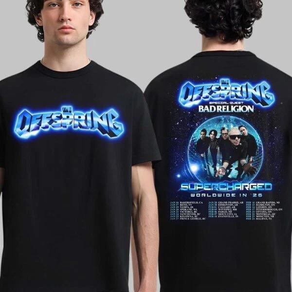 The Offspring Supercharged Tour 2026 Two Sided T-Shirt