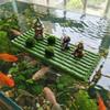Artificial Bamboo Fisherman Fishing Bamboo Raft No Fading Aquarium Bamboo Mat  Household