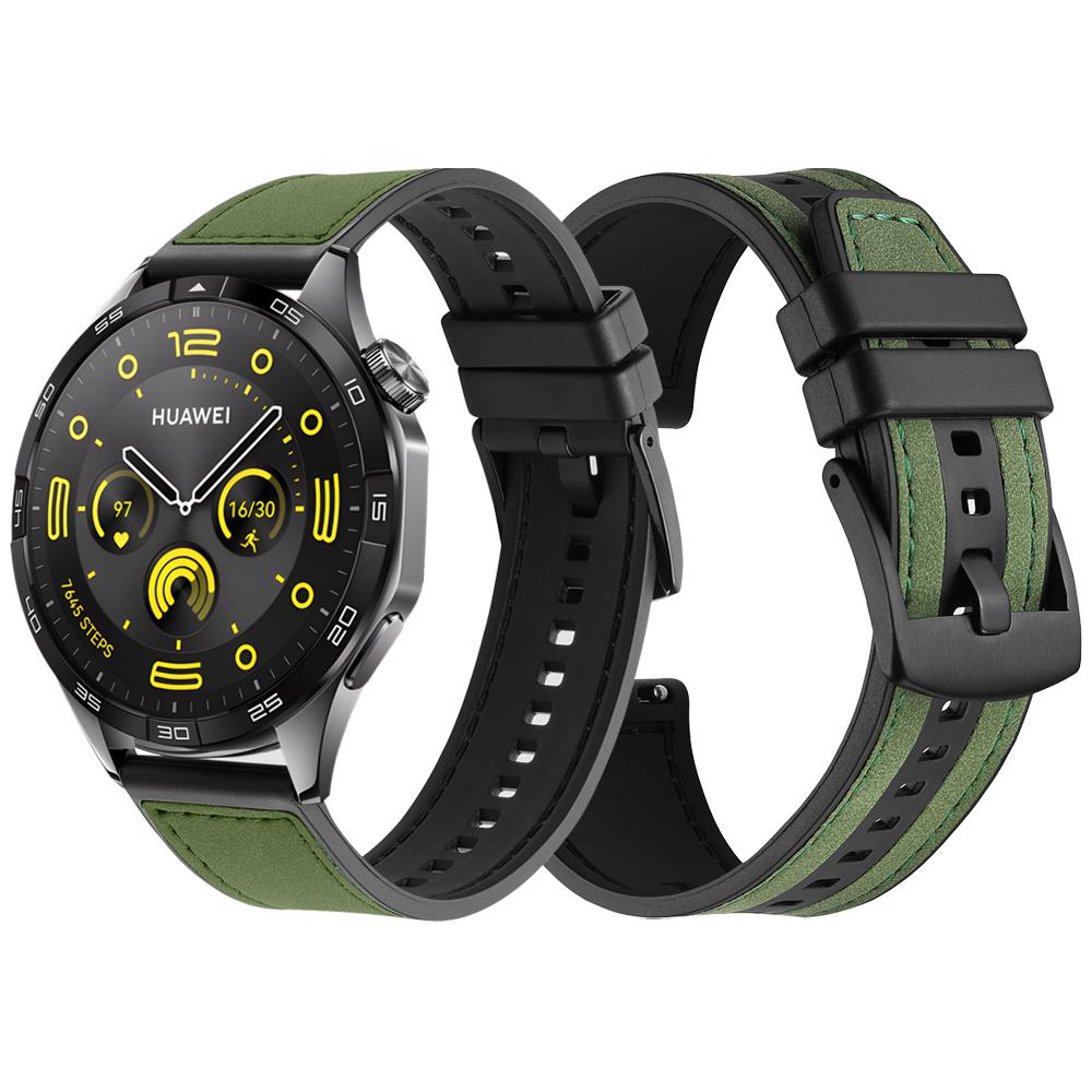 22 мм кожаный силиконовый ремешок для HUAWEI WATCH 4 Pro GT 2 3 SE GT4 46MM / Runner / Ultimate Запасной ремешок Браслет