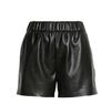 Handmade Shorts Women's Shorts Pocket Festive Black Real Sheepskin Leather