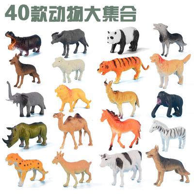 Коллекция Wildlife World, 40 полых пластиковых фигурок животных, модель, кукла, коллекция игрушек
