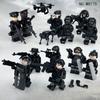 MOC Military Series Black Special Police Soldier Minifiguro Weapon Building Block Toys