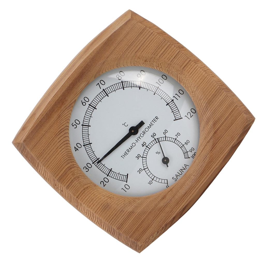 2?In?1 Indoor Wood Thermo?Hygrometer Thermometer Hygrometer Steam Room Sauna Room Accessories