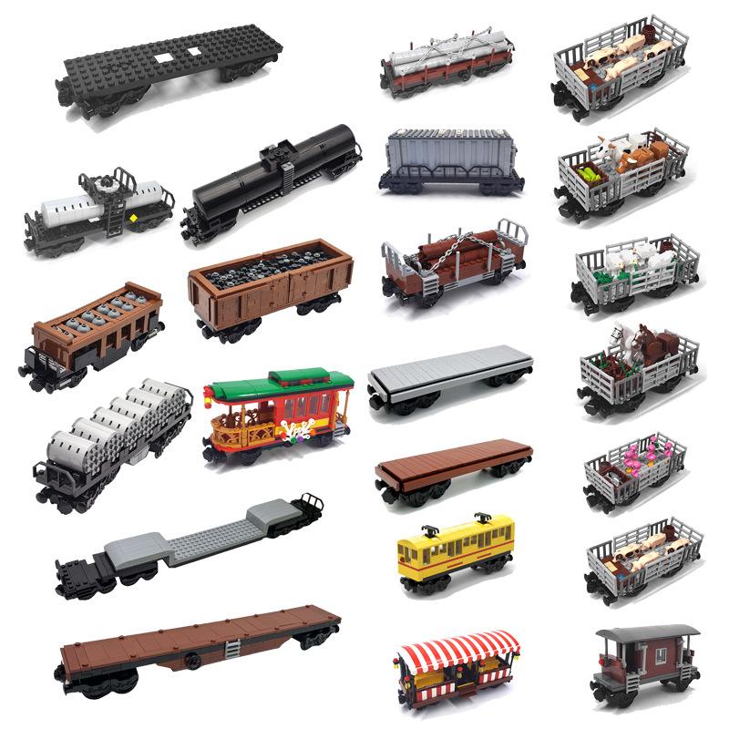 Tank Car/Train Car/ Cargo Train Small Particle Assembling Building Block Creative Moc Toy For Children