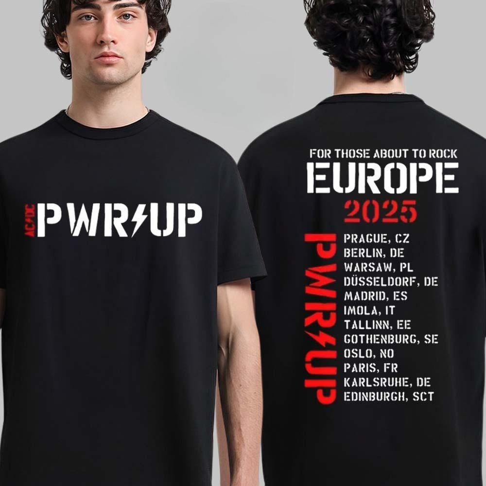 Hot 2026 New Sale Rare ACDC Edinburgh PWR Up Tour In Scotland At Murrayfield Stadium On August 21 2026 Event Tour T-Shirt
